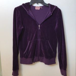 Juicy Couture Purple Velour hoodie - sz XL